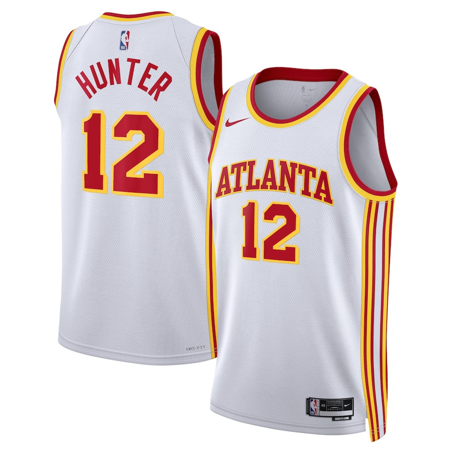 De'Andre Hunter 12 Atlanta Hawks Unisex Swingman Basketball Jersey - Association Edition - White - JS308 