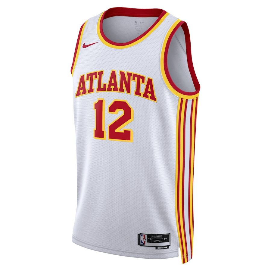 Alternative view of De'Andre Hunter 12 Atlanta Hawks Unisex Swingman Basketball Jersey - Association Edition - White - JS308 