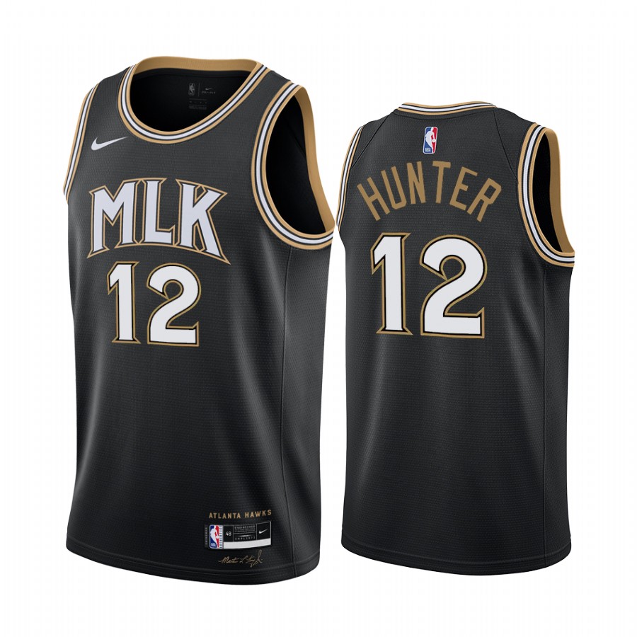De'andre Hunter Atlanta Hawks 2020-21 Hunter Mlk City Basketball Jersey Honor Dr. King