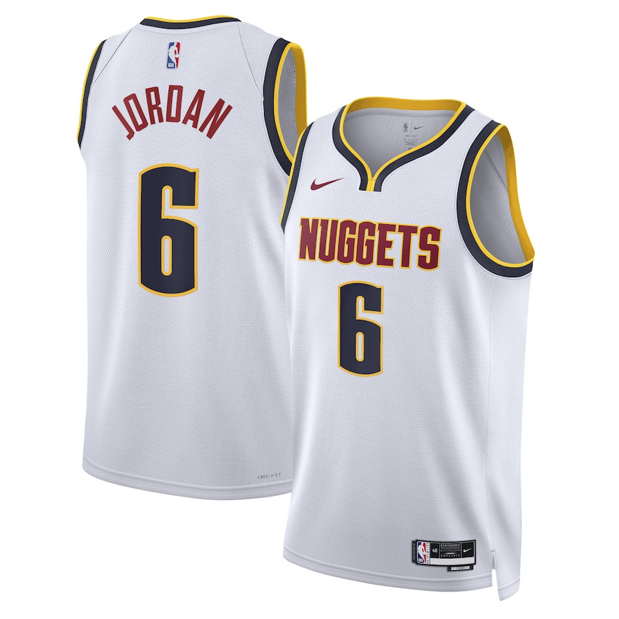 DeAndre Jordan 6 Denver Nuggets Unisex Swingman Basketball Jersey - Association Edition - White - JS459 