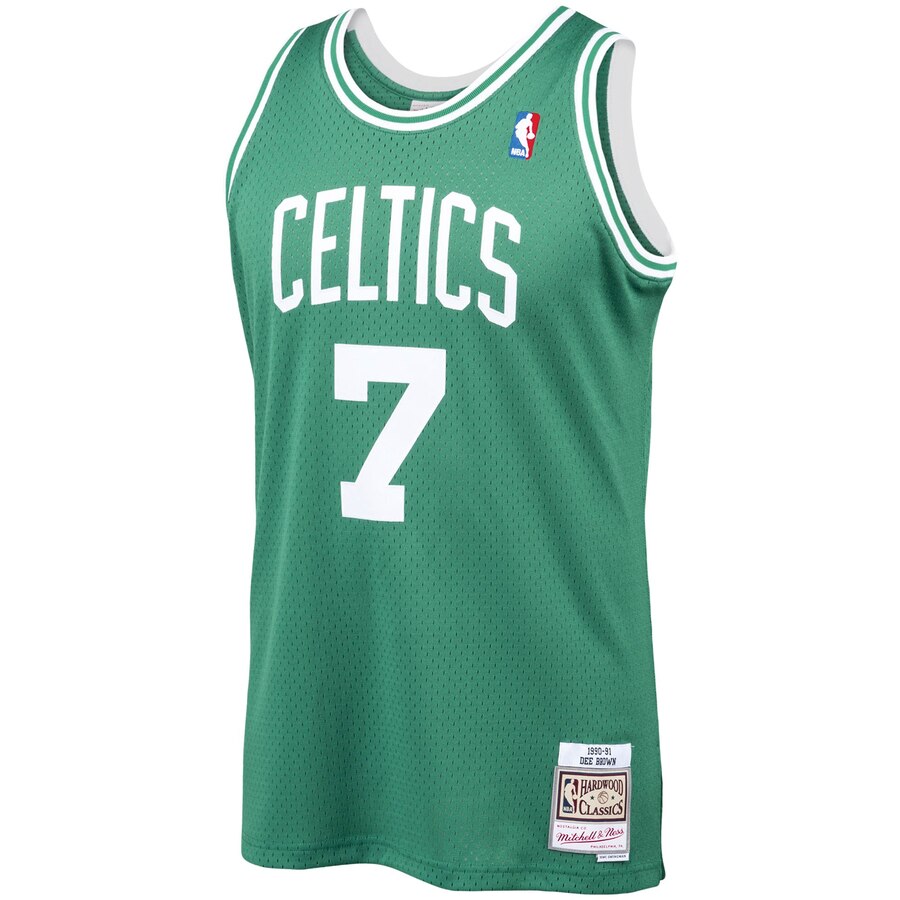 Alternative view of Dee Brown Boston Celtics Mitchell & Ness 1990-91 Hardwood Classics Swingman Player Basketball Jersey - Kelly Green