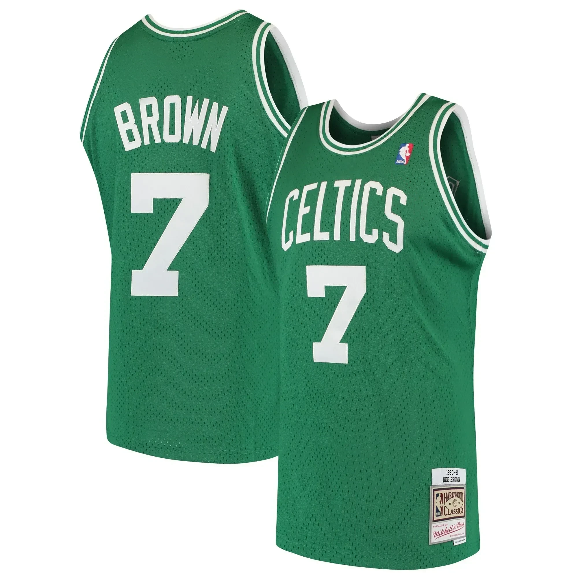 Dee Brown Boston Celtics Mitchell & Ness 1985-86 Hardwood Classics Swingman Basketball Jersey - Kelly Green - JS243 