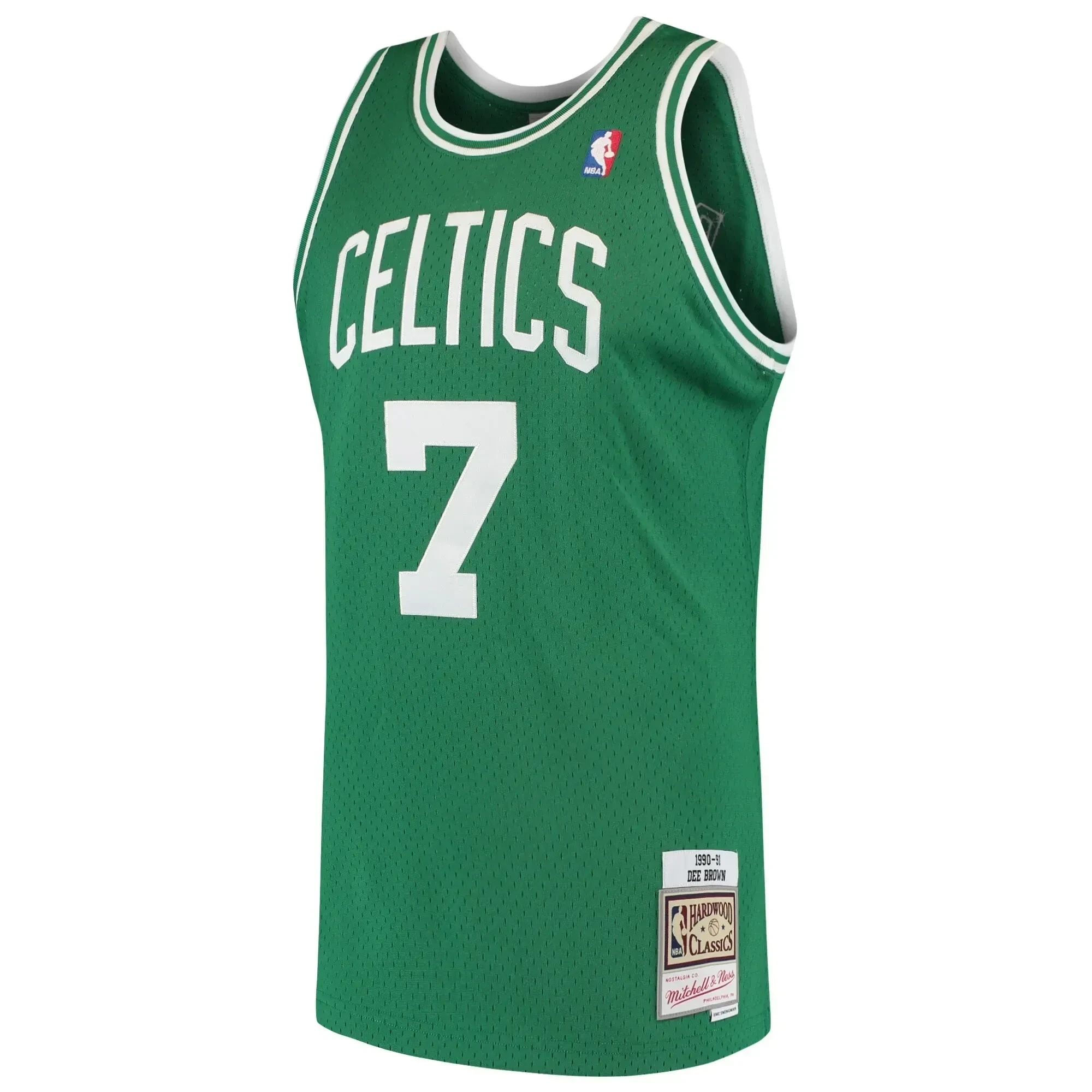 Alternative view of Dee Brown Boston Celtics Mitchell & Ness 1985-86 Hardwood Classics Swingman Basketball Jersey - Kelly Green - JS243 