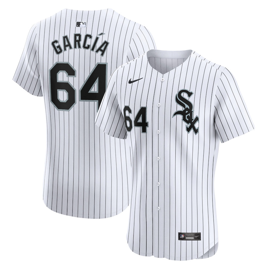 Deivi Garcia 64 Chicago White Sox Home Elite Player Men Baseball Jersey - White