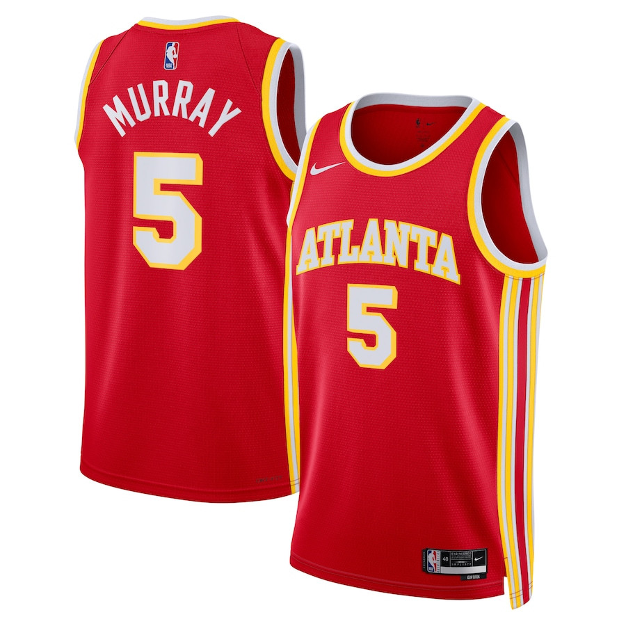 Dejounte Murray 5 Atlanta Hawks Unisex Swingman Basketball Jersey - Icon Edition - Red - JS991 
