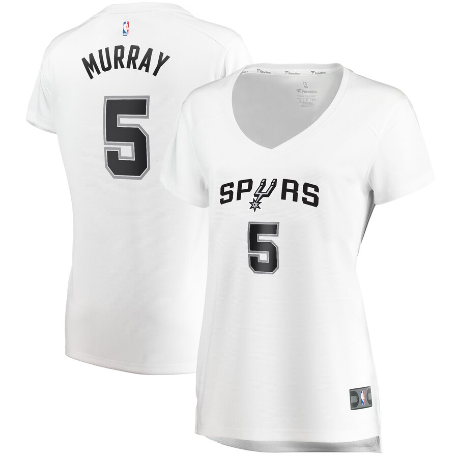 Dejounte Murray San Antonio Spurs Fanatics Branded Women's Fast Break Replica Player Basketball Jersey - Association Edition - White