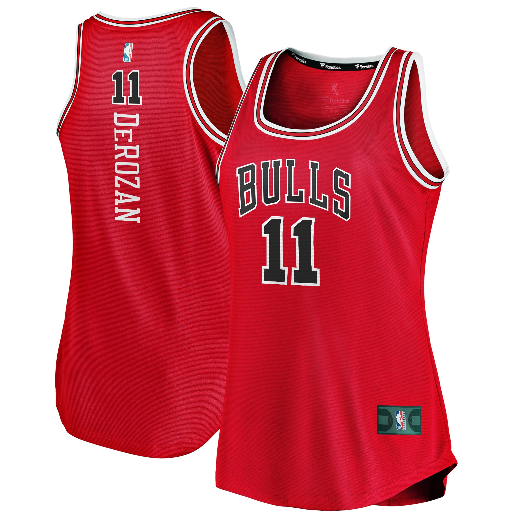Alternative view of Demar Derozan Chicago Bulls Fanatics Branded Women's 2021/22 Fast Break Tank Basketball Jersey - Icon Edition - Red