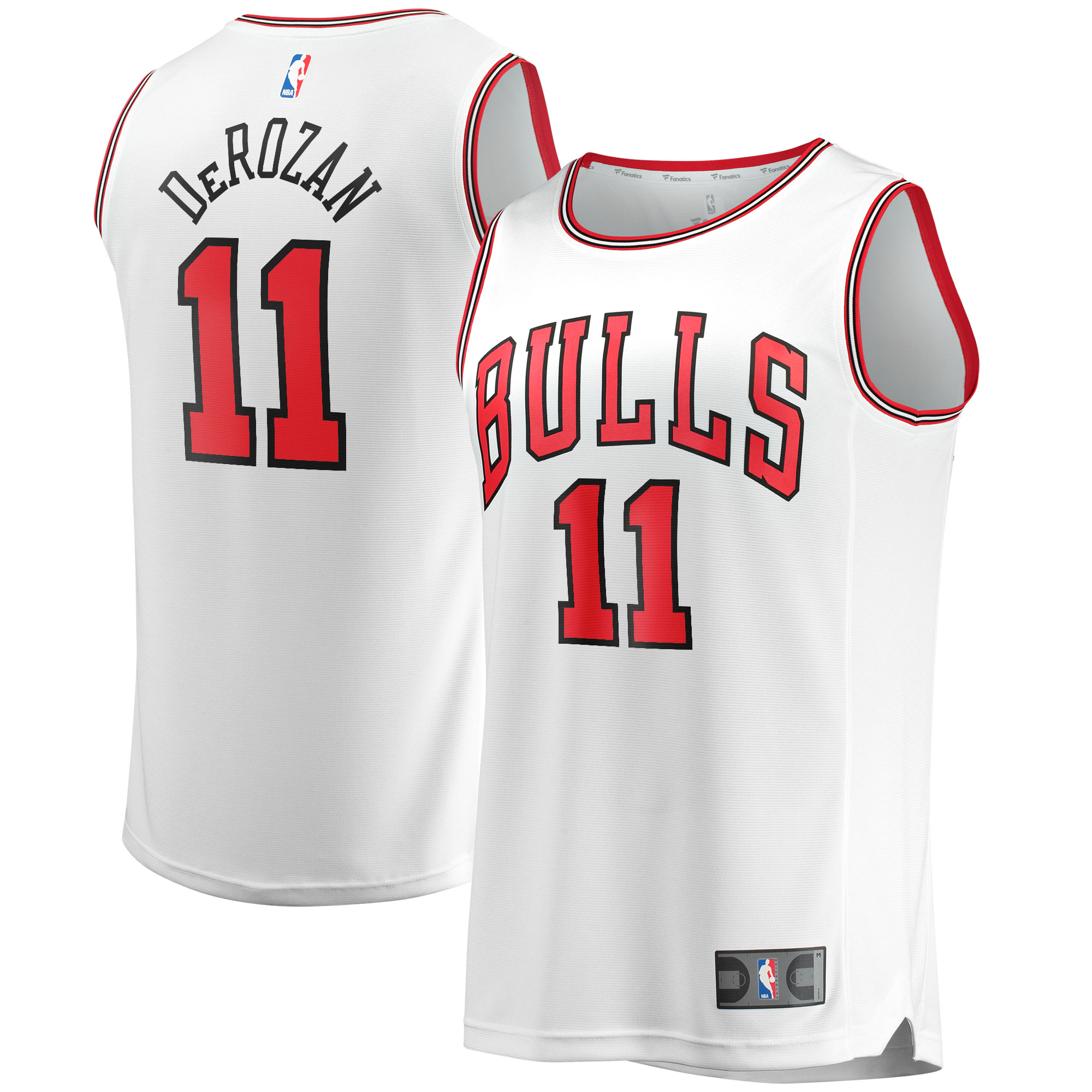 Alternative view of Demar Derozan Chicago Bulls Fanatics Branded Youth 2021/22 Fast Break Basketball Jersey White - Association Edition