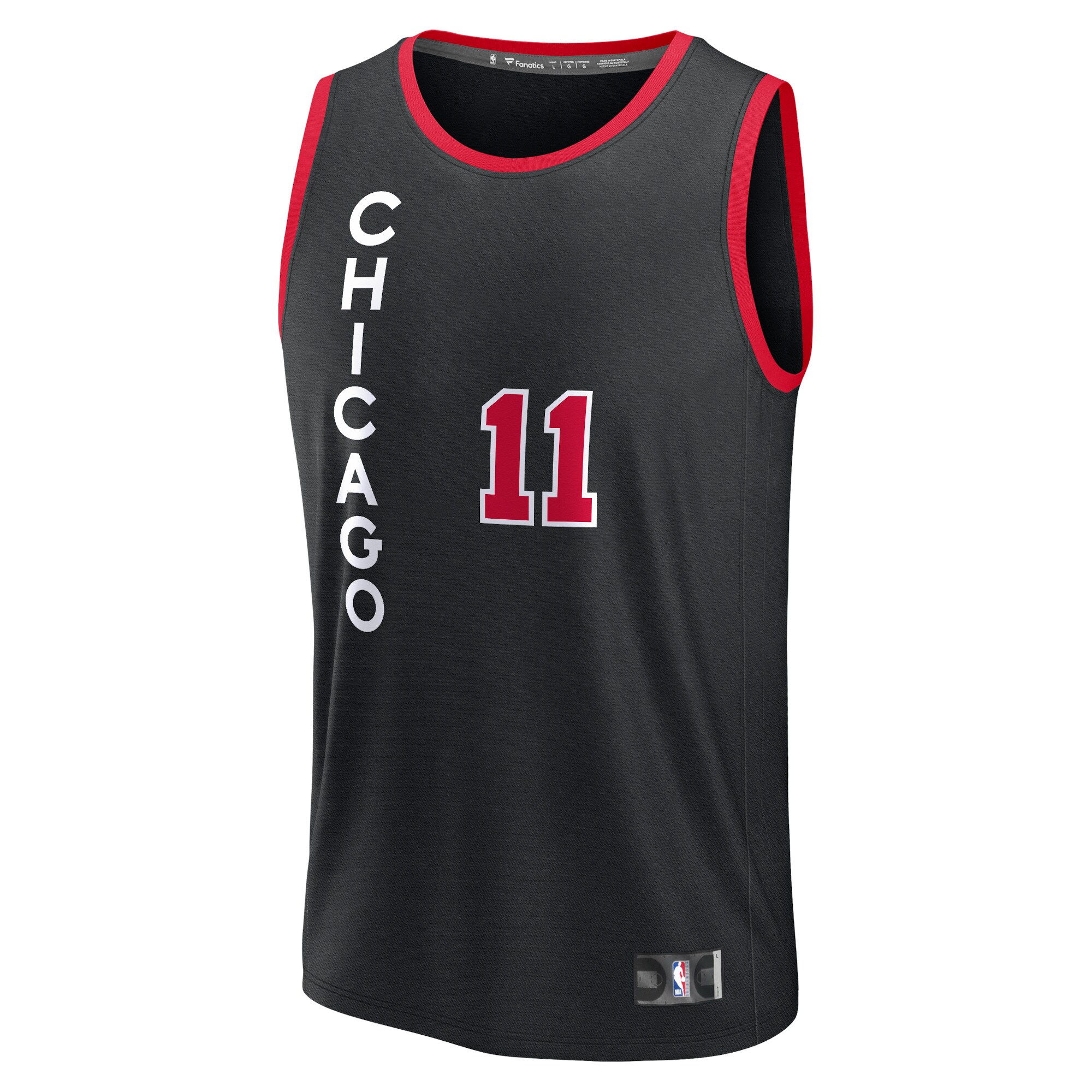Alternative view of Demar Derozan Chicago Bulls Fanatics Youth Fast Break Basketball Jersey - Black - City Edition