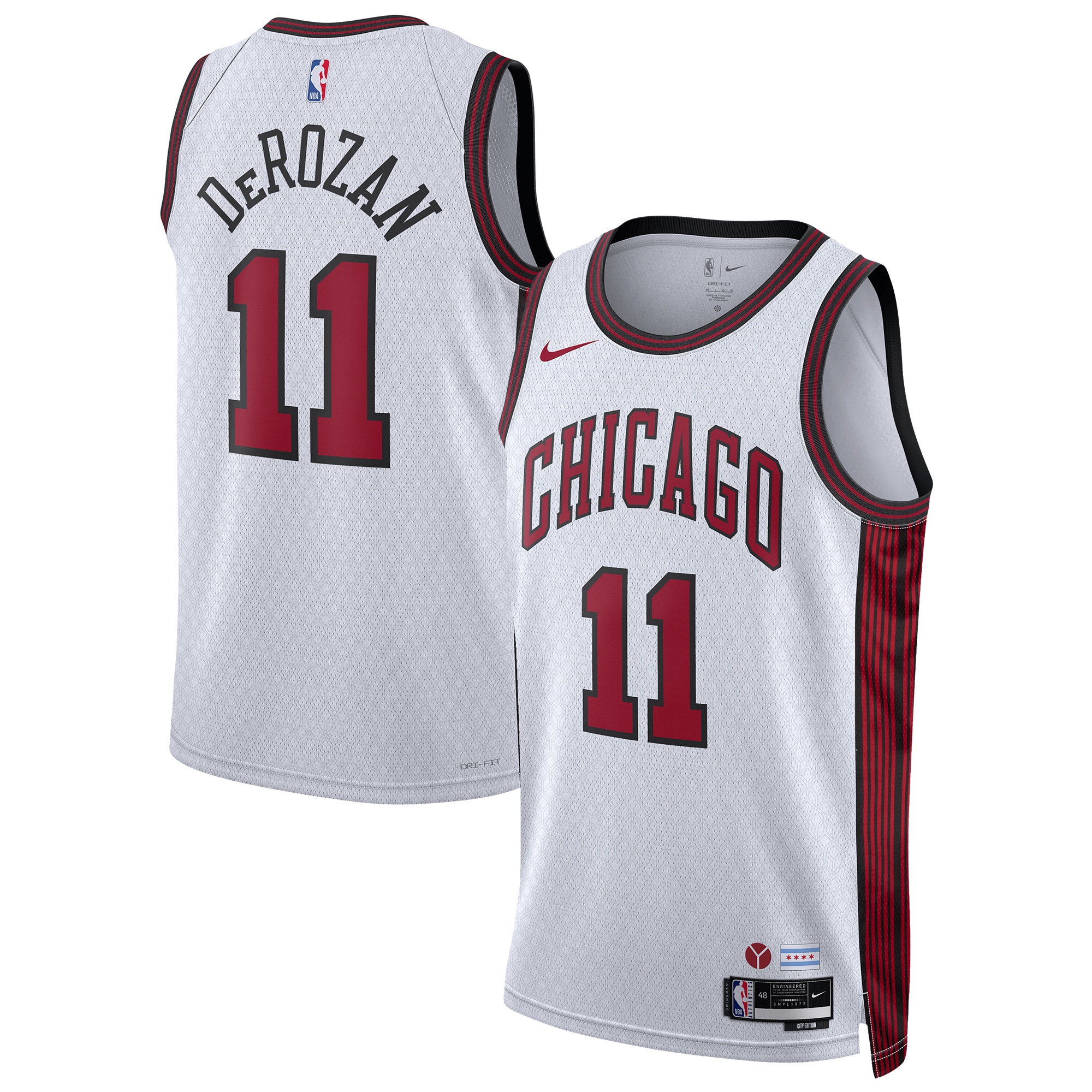 Alternative view of Demar Derozan Chicago Bulls Unisex 2022/23 Swingman Basketball Jersey – City Edition – White
