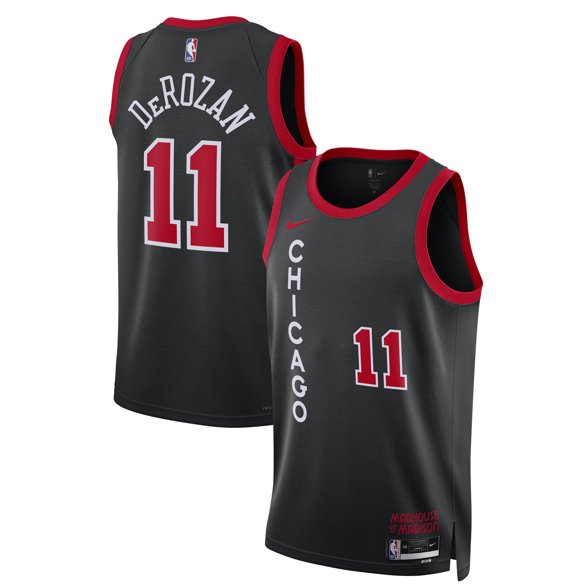 Demar Derozan Chicago Bulls Unisex 2023/24 Swingman Basketball Jersey - Black - City Edition