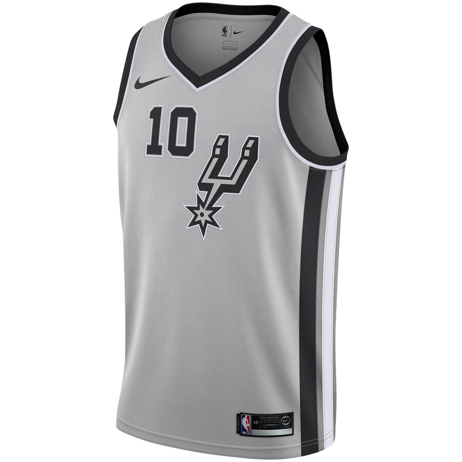 Alternative view of Demar Derozan San Antonio Spurs 2019/2020 Swingman Basketball Jersey - Statement Edition - Gray