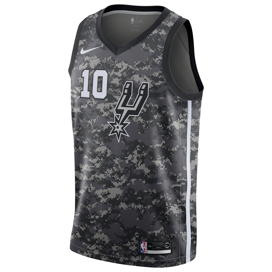 Alternative view of Demar Derozan San Antonio Spurs City Edition Swingman Basketball Jersey - Black