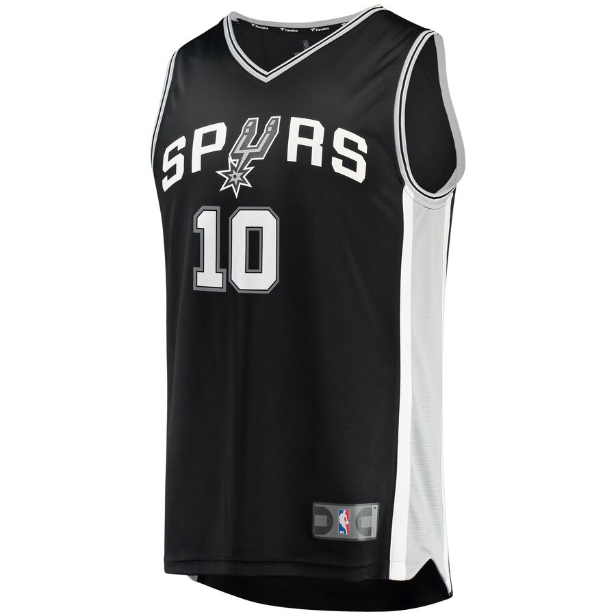 Alternative view of Demar Derozan San Antonio Spurs Fanatics Branded Fast Break Replica Basketball Jersey - Icon Edition - Black
