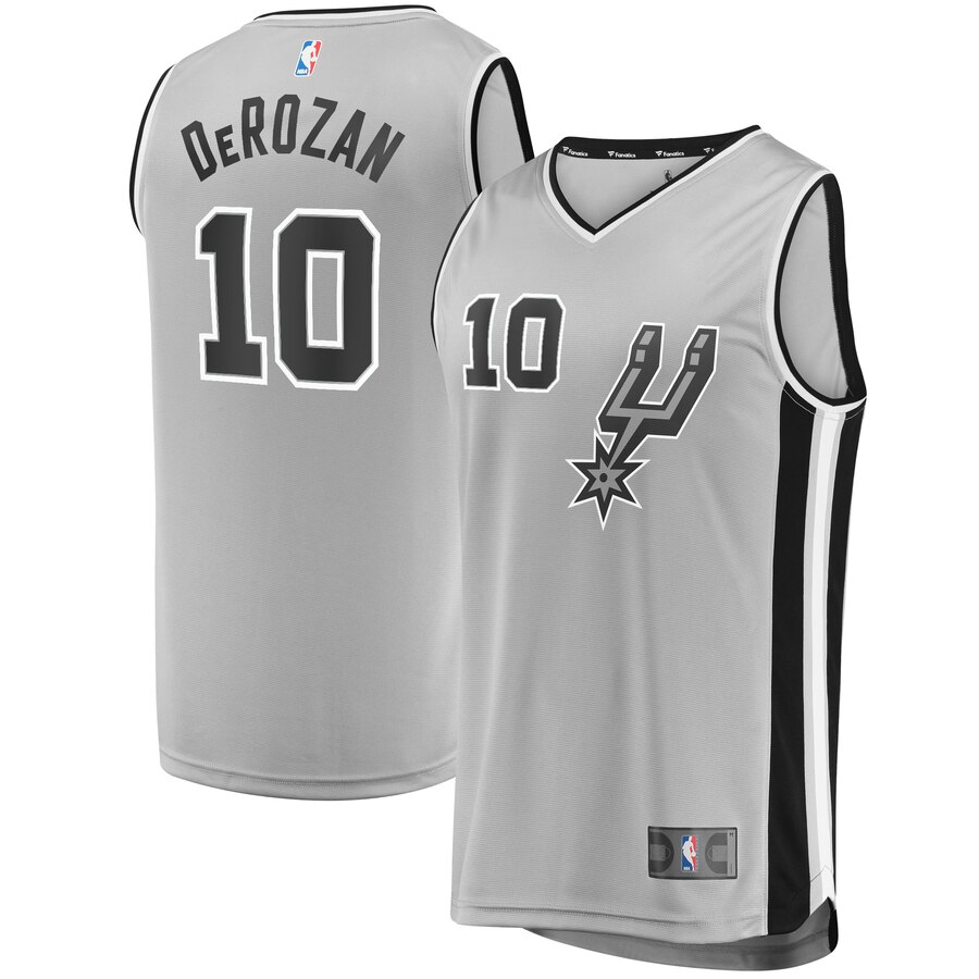 Demar Derozan San Antonio Spurs Fanatics Branded Fast Break Replica Player Basketball Jersey - Silver - Statement Edition