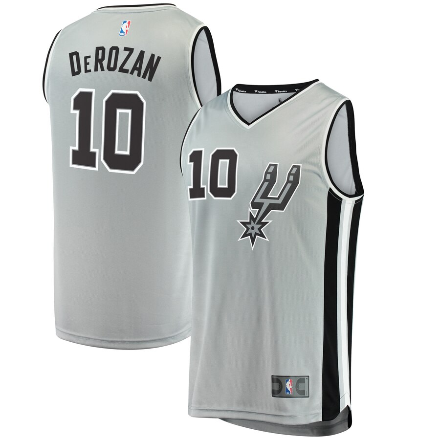 Demar Derozan San Antonio Spurs Fanatics Branded Fast Break Replica Player Basketball Jersey - Statement Edition - Gray
