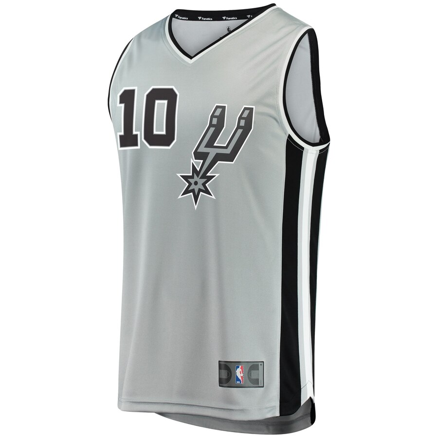 Alternative view of Demar Derozan San Antonio Spurs Fanatics Branded Youth Fast Break Basketball Jersey - Statement Edition - Silver