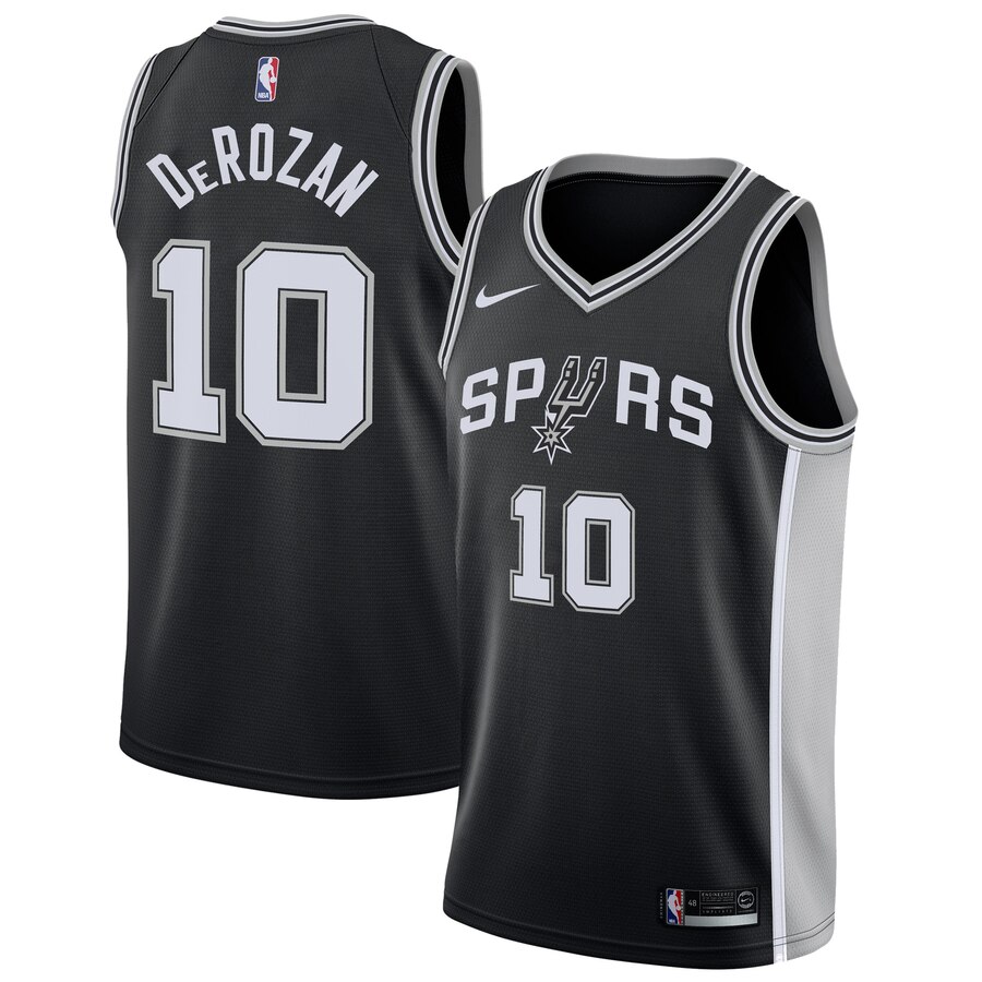 Demar Derozan San Antonio Spurs Icon Swingman Basketball Jersey - Black