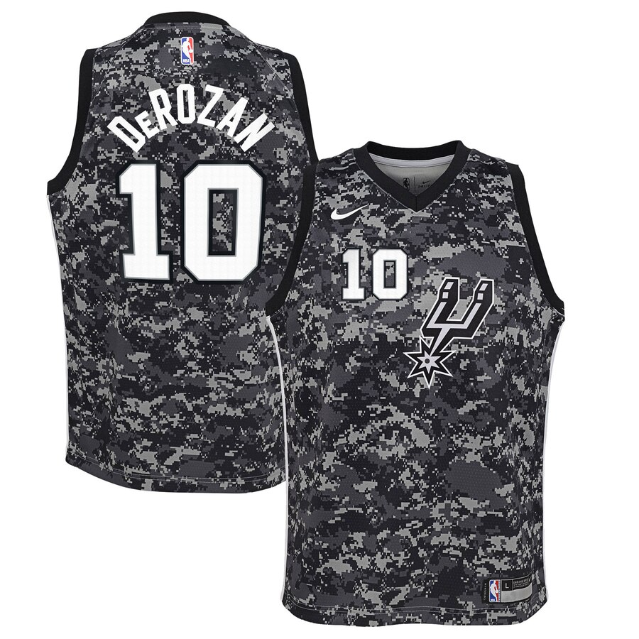Demar Derozan San Antonio Spurs Youth Swingman Basketball Jersey Black - City Edition