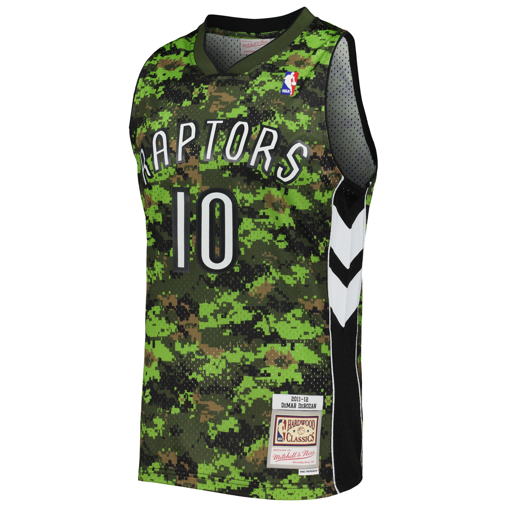 Alternative view of Demar Derozan Toronto Raptors Mitchell & Ness 2011/12 Hardwood Classics Swingman Basketball Jersey - Camo