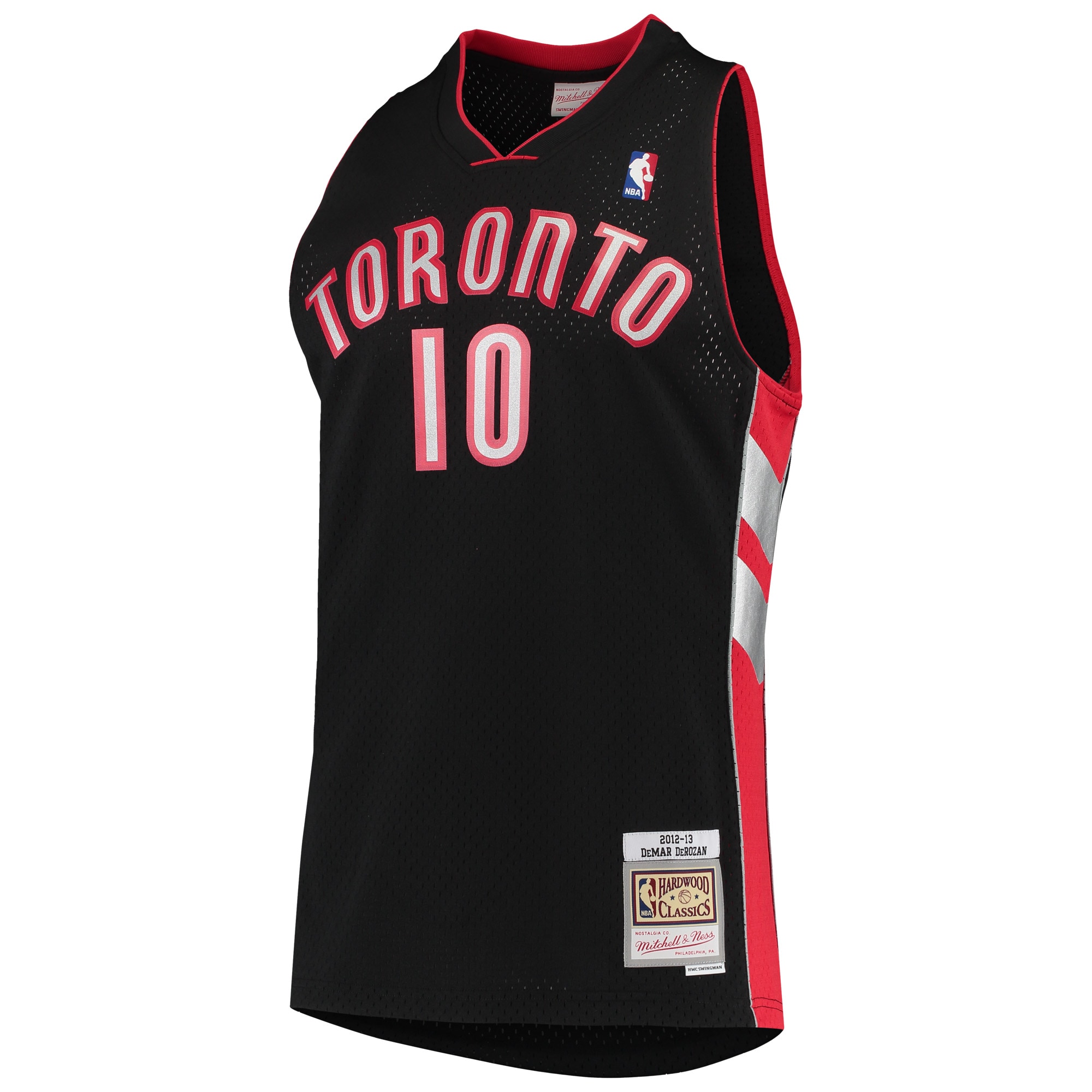 Alternative view of Demar Derozan Toronto Raptors Mitchell & Ness 2001/02 Hardwood Classics Swingman Basketball Jersey - Black