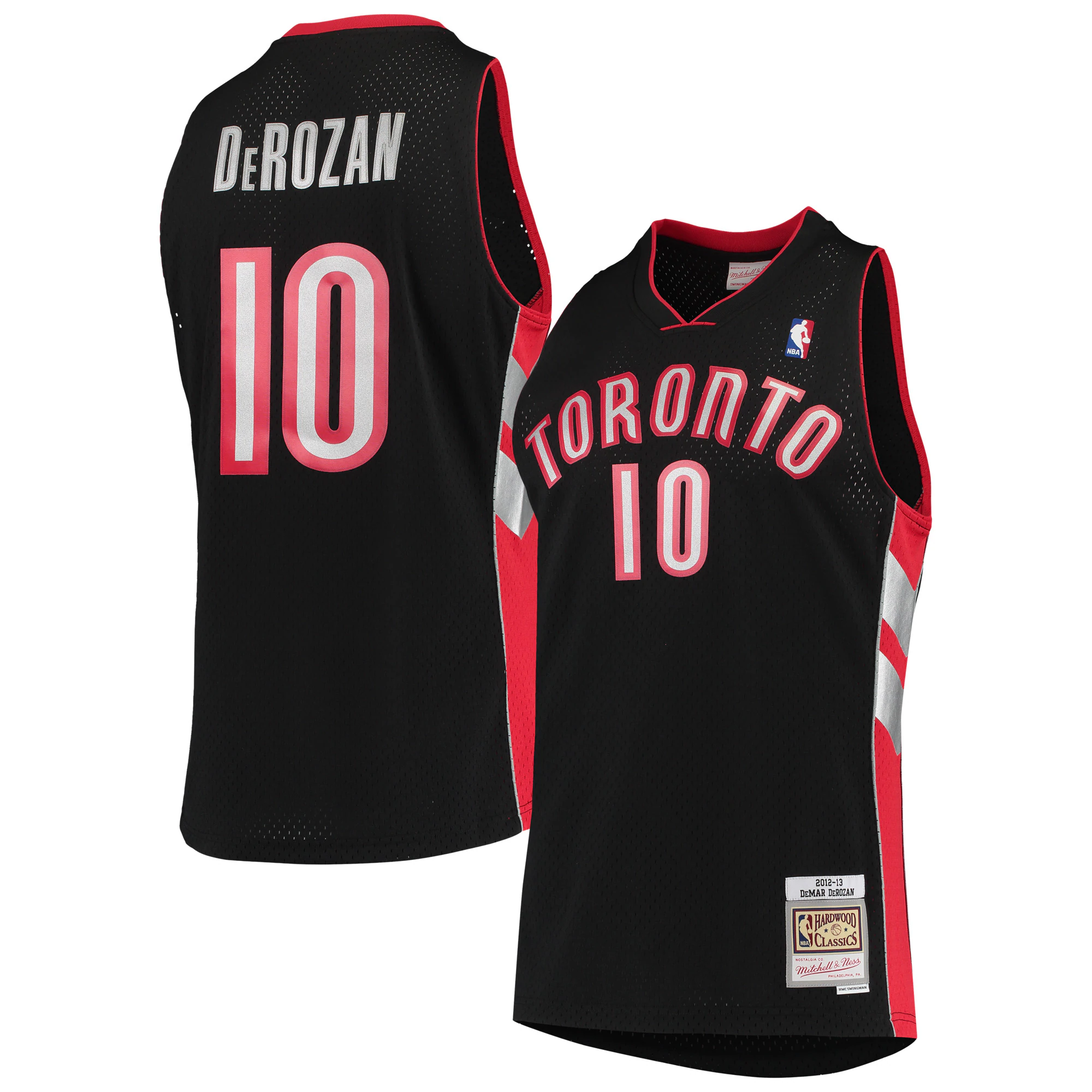 Alternative view of Demar Derozan Toronto Raptors Mitchell & Ness 2001/02 Hardwood Classics Swingman Basketball Jersey - Black