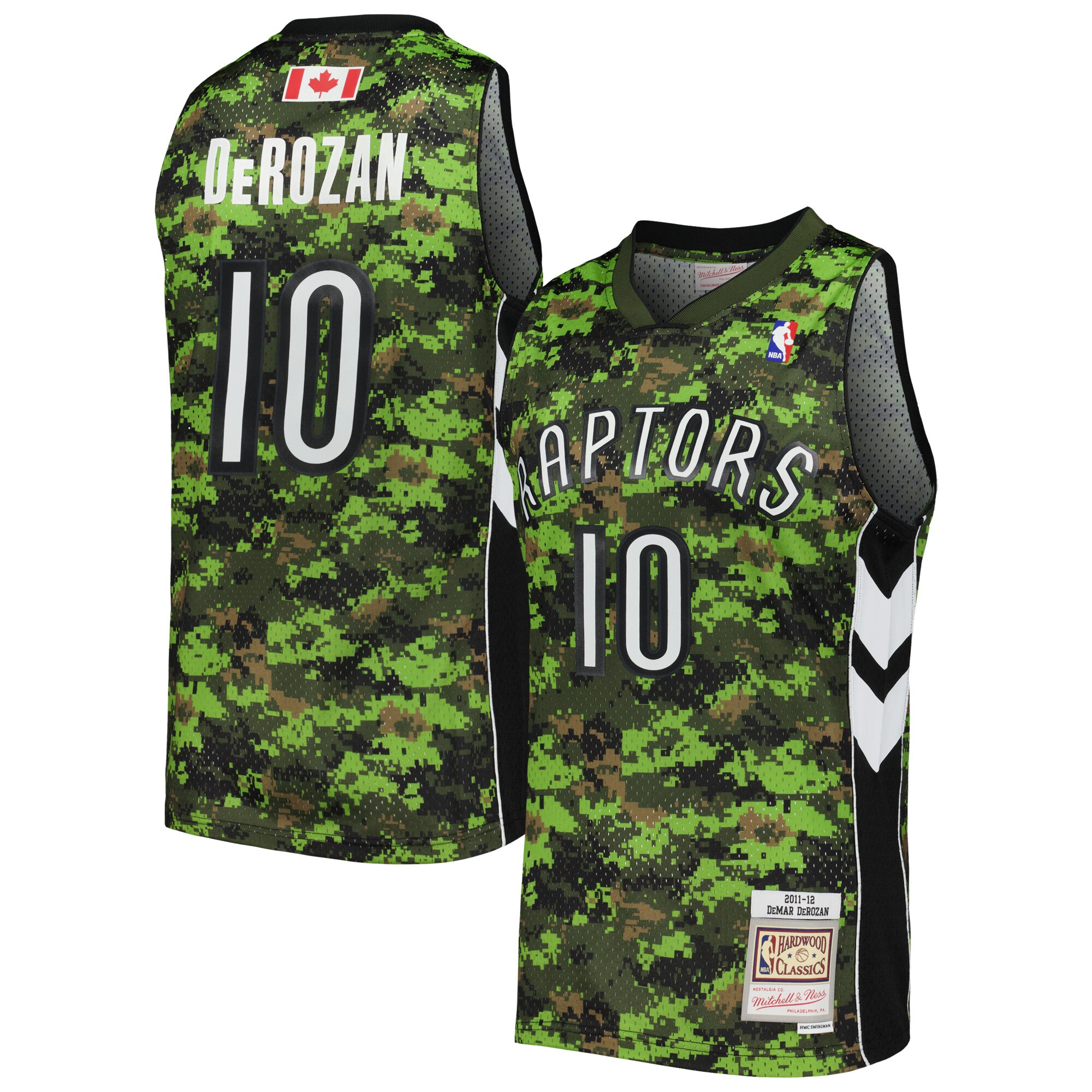 Demar Derozan Toronto Raptors Mitchell & Ness 2011/12 Hardwood Classics Swingman Basketball Jersey - Camo