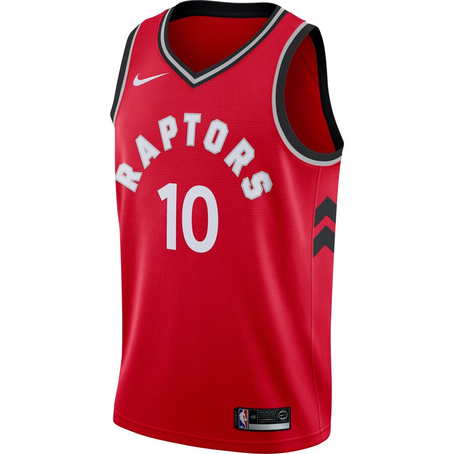 Alternative view of Demar Derozan Toronto Raptors Swingman Basketball Jersey Red - Icon Edition