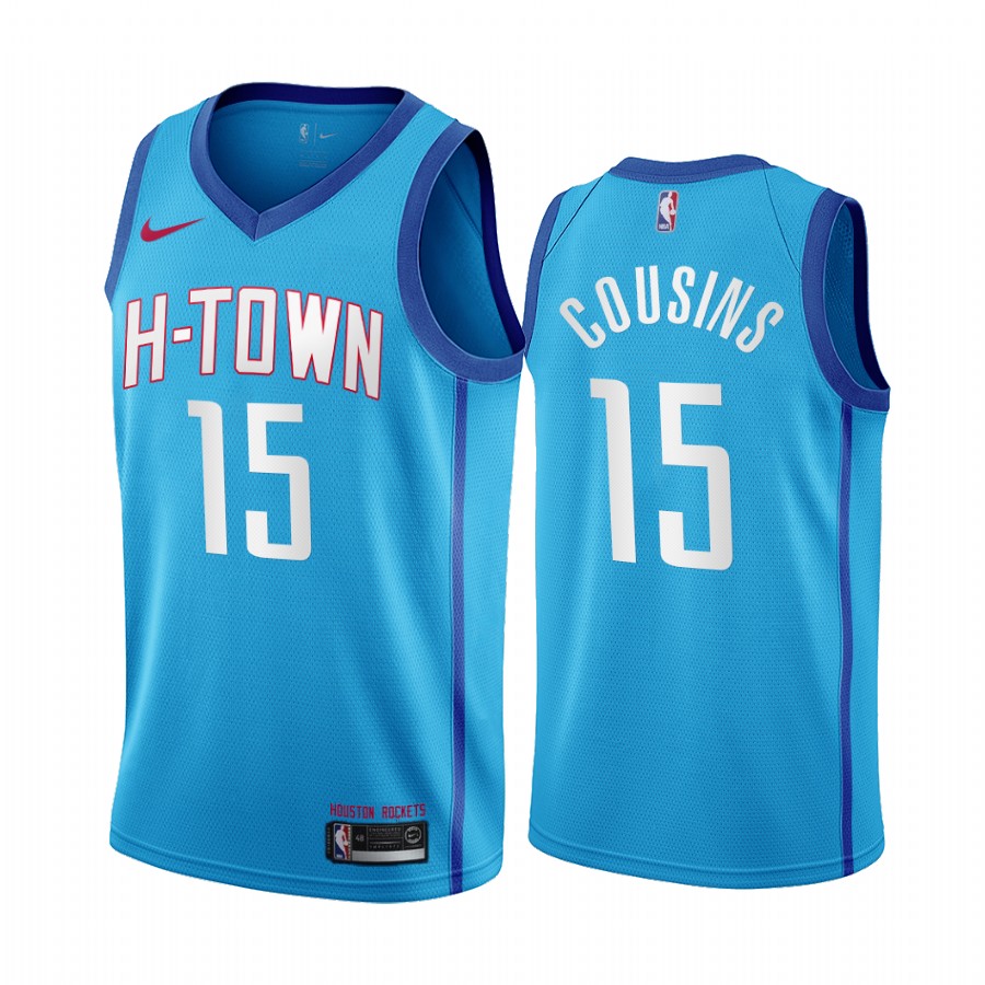 Demarcus Cousins Houston Rockets 2020-21 Blue City Basketball Jersey H-town