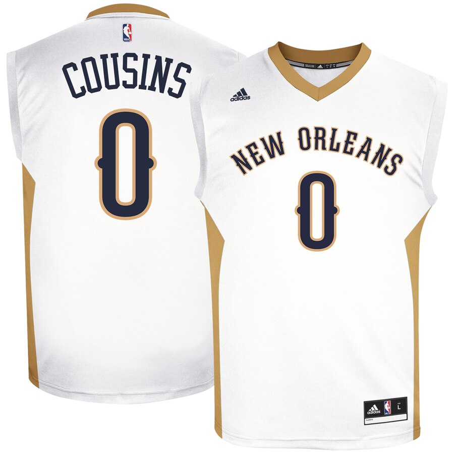 Demarcus Cousins New Orleans Pelicans Adidas Home Replica Basketball Jersey - White