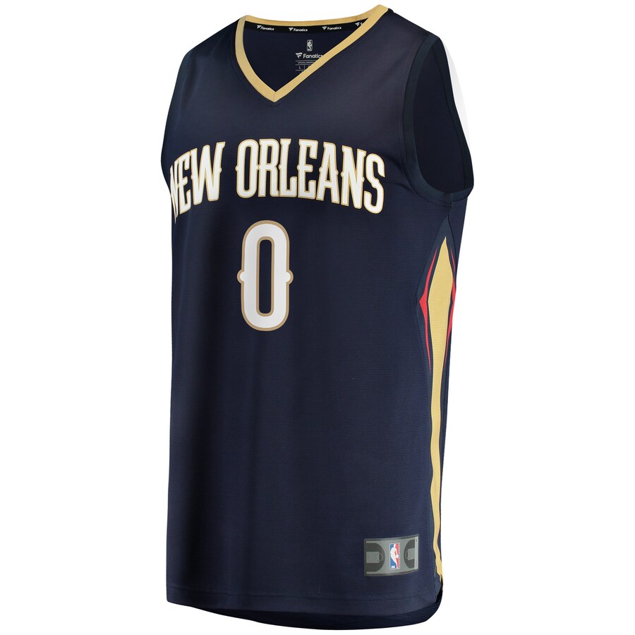 Alternative view of Demarcus Cousins New Orleans Pelicans Fanatics Branded Youth Fast Break Replica Basketball Jersey Navy - Icon Edition