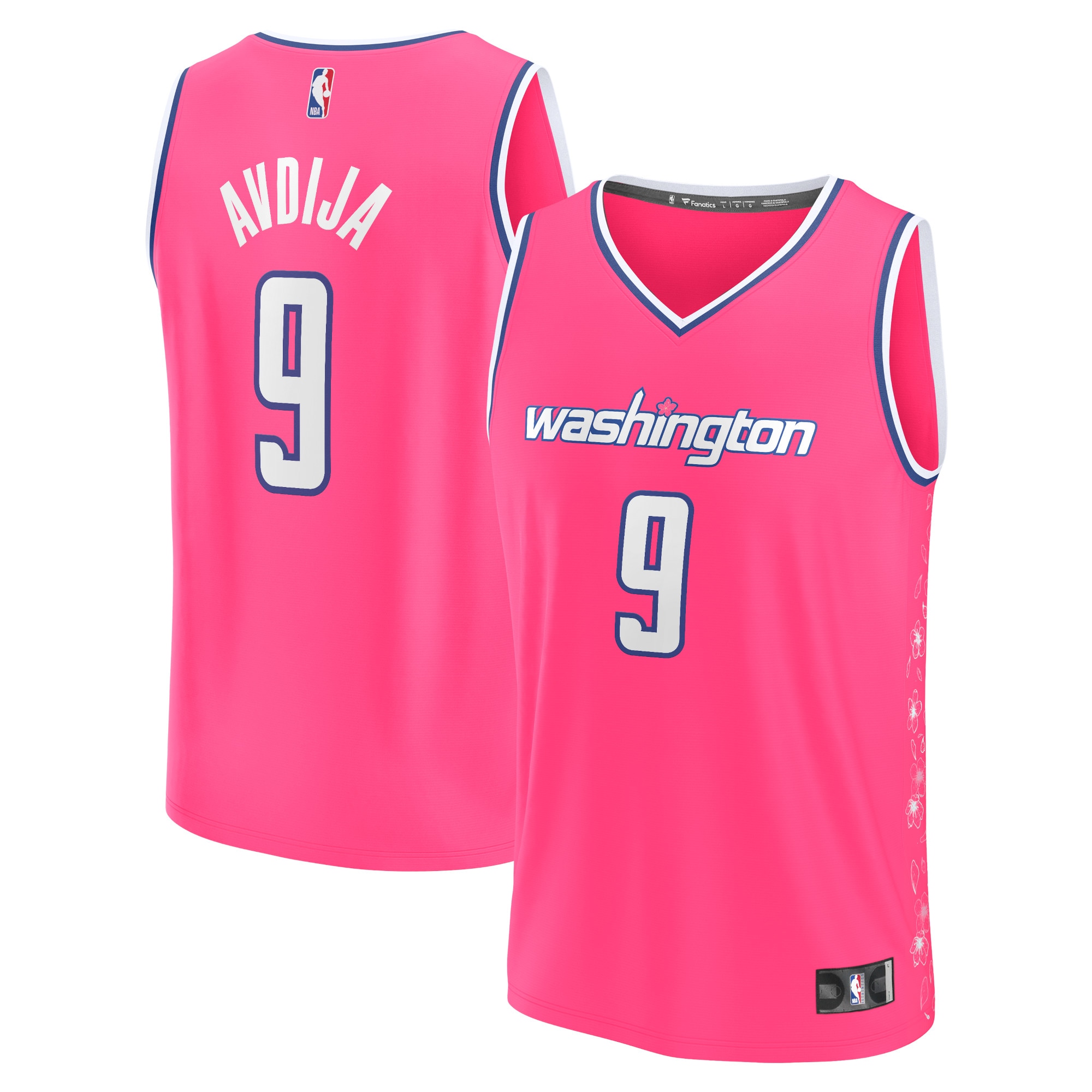 Deni Avdija Washington Wizards Fanatics Branded 2022/23 Fastbreak Basketball Jersey - City Edition - Pink