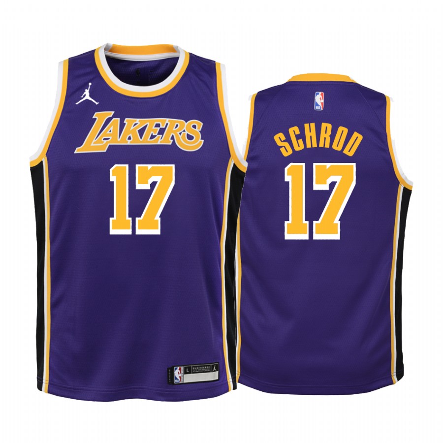 Dennis SchrÃƒÆ’Ã‚Â¶der Los Angeles Lakers Youth Purple Statement Edition Basketball Jersey 2020 Trade
