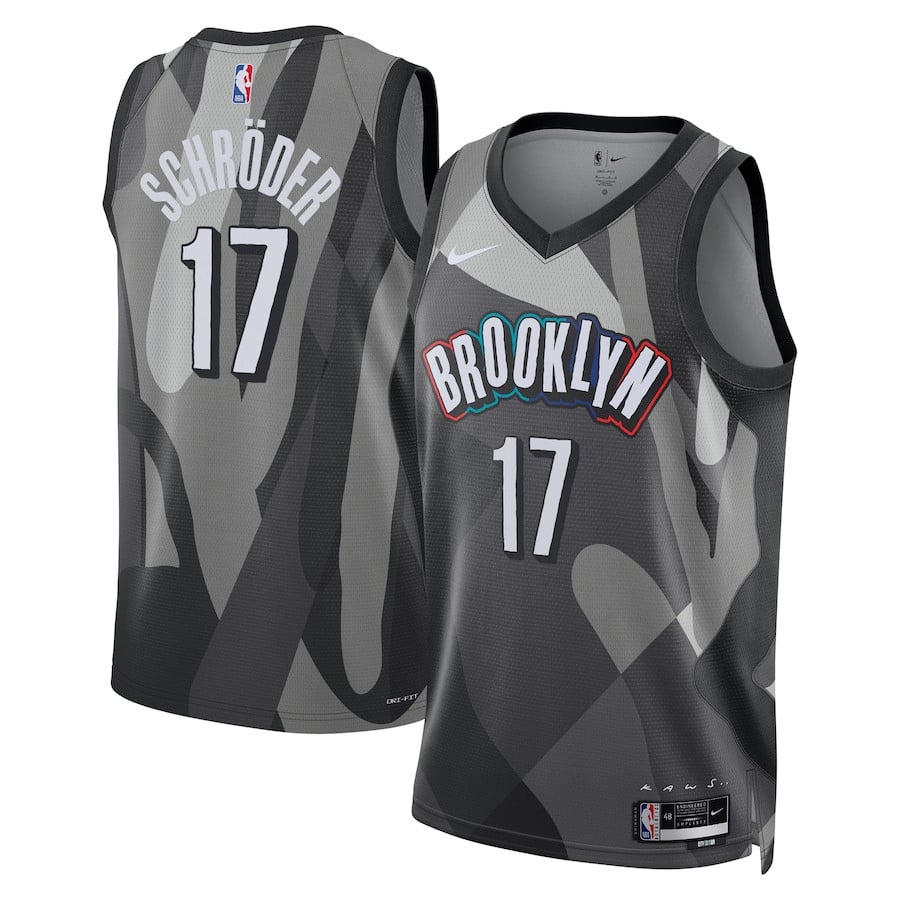 Dennis Schroder 17 Brooklyn Nets Unisex 2024/25 Swingman Player Jersey - City Edition - Gray - JS836 