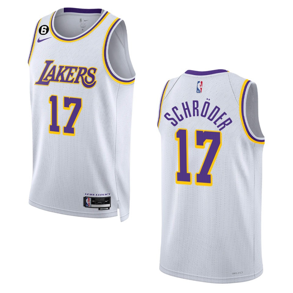 Dennis Schroder Association Edition Los Angeles Lakers 2022-23 White Swingman Basketball Jersey