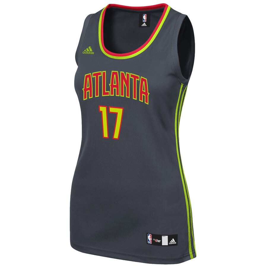 Alternative view of Dennis Schroder Atlanta Hawks Adidas Women's Road Replica Basketball Jersey - Charcoal
