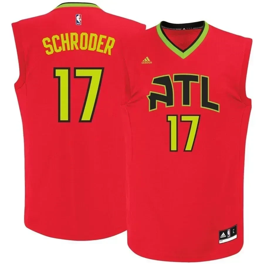 Dennis Schroder Atlanta Hawks Alternate Basketball Jersey - Red - JS179 