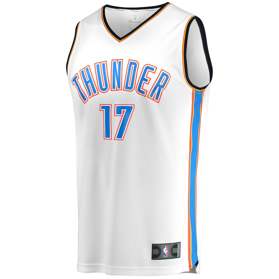 Alternative view of Dennis Schroder Oklahoma City Thunder Fanatics Branded Youth Fast Break Player Jersey - Association Edition - White
