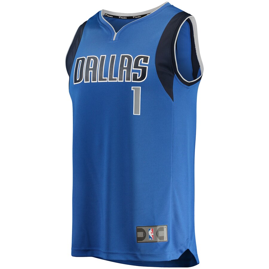 Alternative view of Dennis Smith Dallas Mavericks Fanatics Branded Youth Fast Break Replica Basketball Jersey Blue - Icon Edition