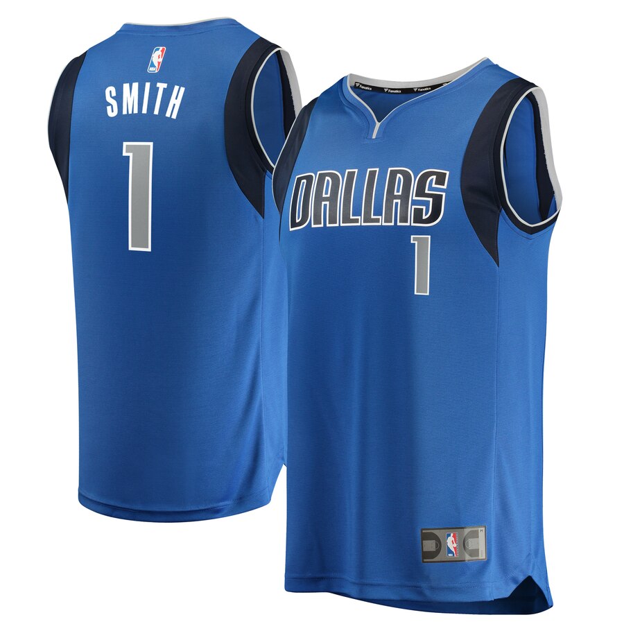 Dennis Smith Dallas Mavericks Fanatics Branded Youth Fast Break Replica Basketball Jersey Blue - Icon Edition