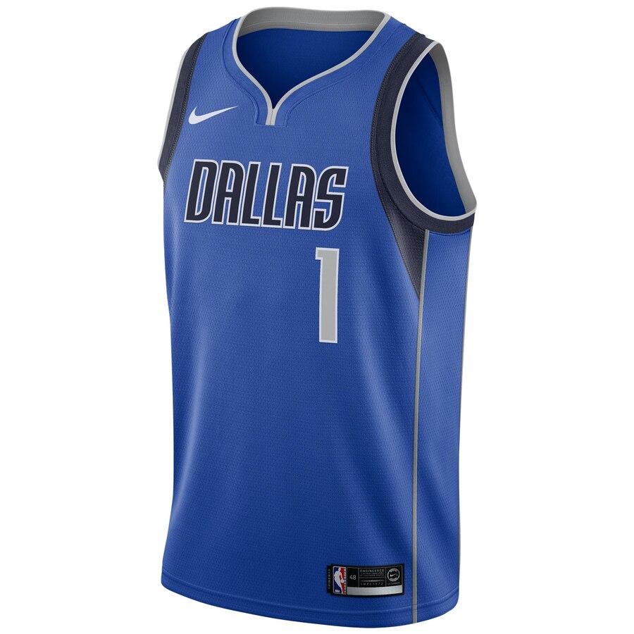 Alternative view of Dennis Smith Dallas Mavericks Swingman Basketball Jersey Blue - Icon Edition