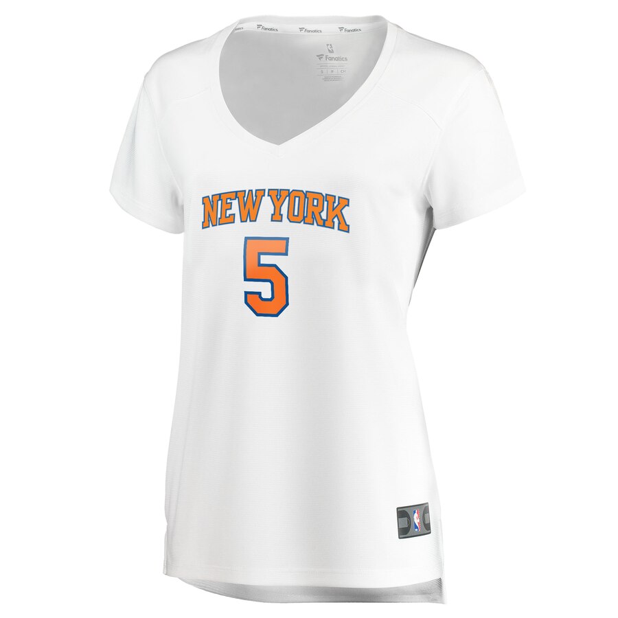 Alternative view of Dennis Smith Jr. New York Knicks Fanatics Branded Women's Fast Break Player Replica Basketball Jersey - Association Edition - White
