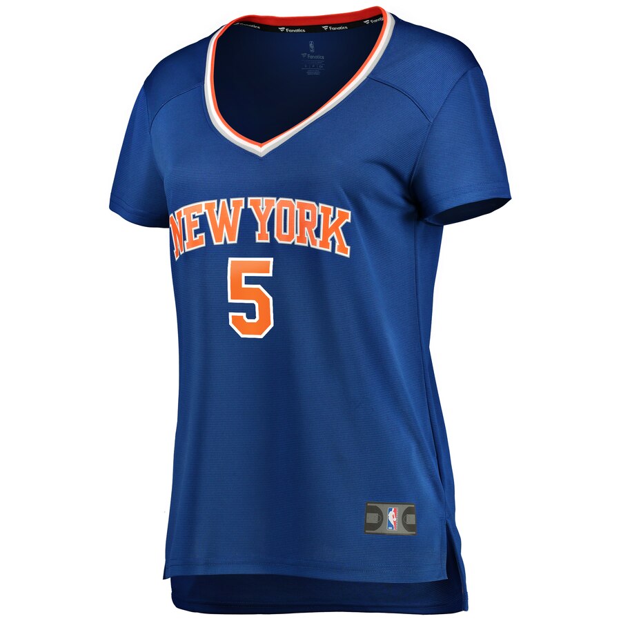Alternative view of Dennis Smith Jr. New York Knicks Fanatics Branded Women's Fast Break Player Replica Basketball Jersey - Icon Edition - Blue