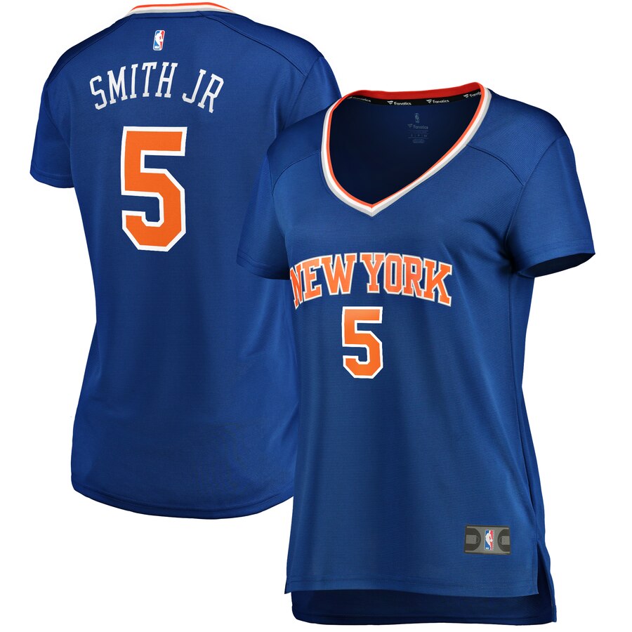 Dennis Smith Jr. New York Knicks Fanatics Branded Women's Fast Break Player Replica Basketball Jersey - Icon Edition - Blue