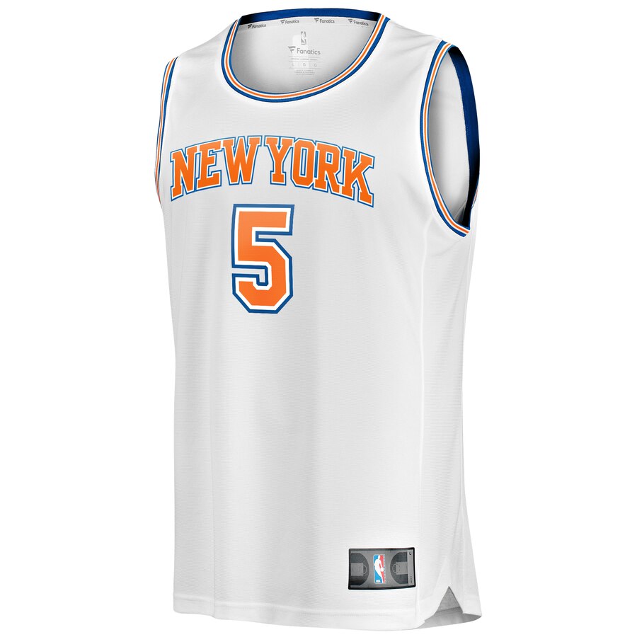 Alternative view of Dennis Smith Jr. New York Knicks Fanatics Branded Youth Fast Break Replica Player Basketball Jersey - Statement Edition - White