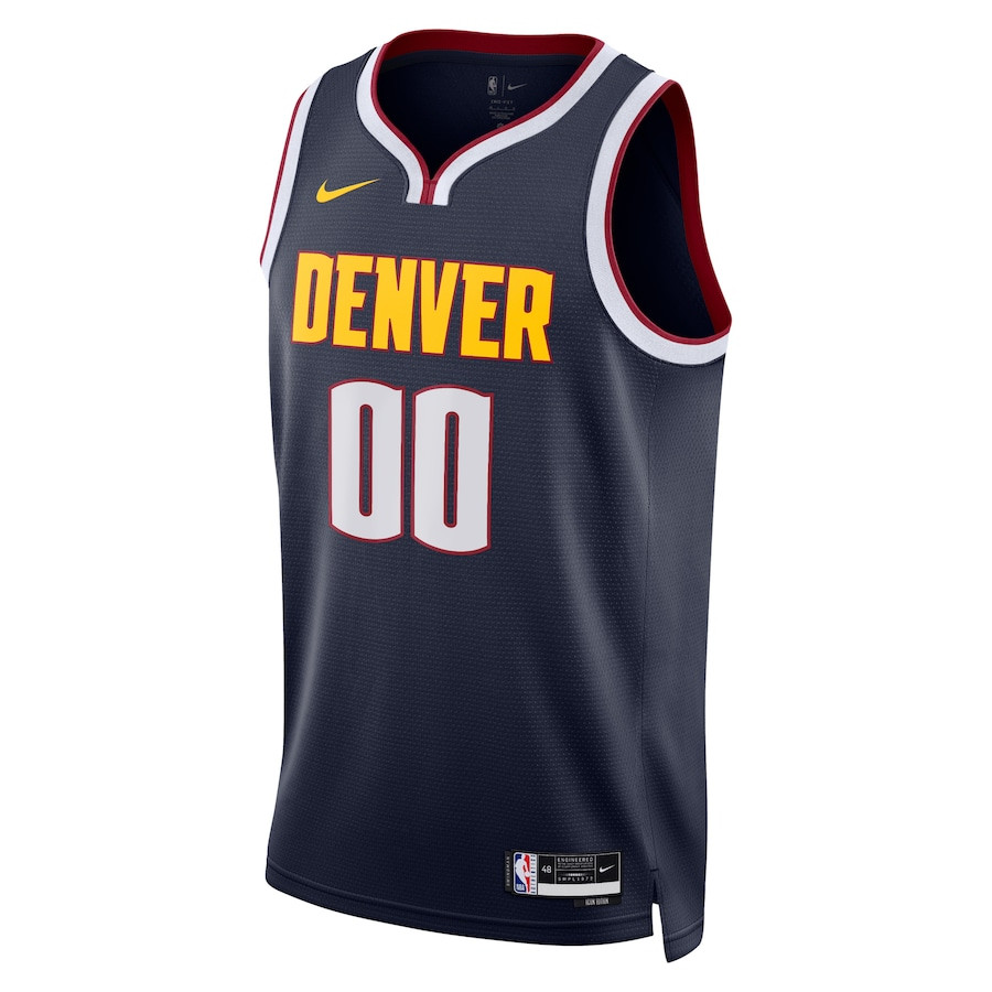 Alternative view of Denver Nuggets 2023/24 Icon Swingman Custom Men Basketball Jersey - Navy - JS772 
