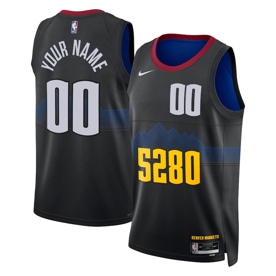 Denver Nuggets 2023/24 Swingman Basketball Jersey Customized - City Edition - Black - JS130 