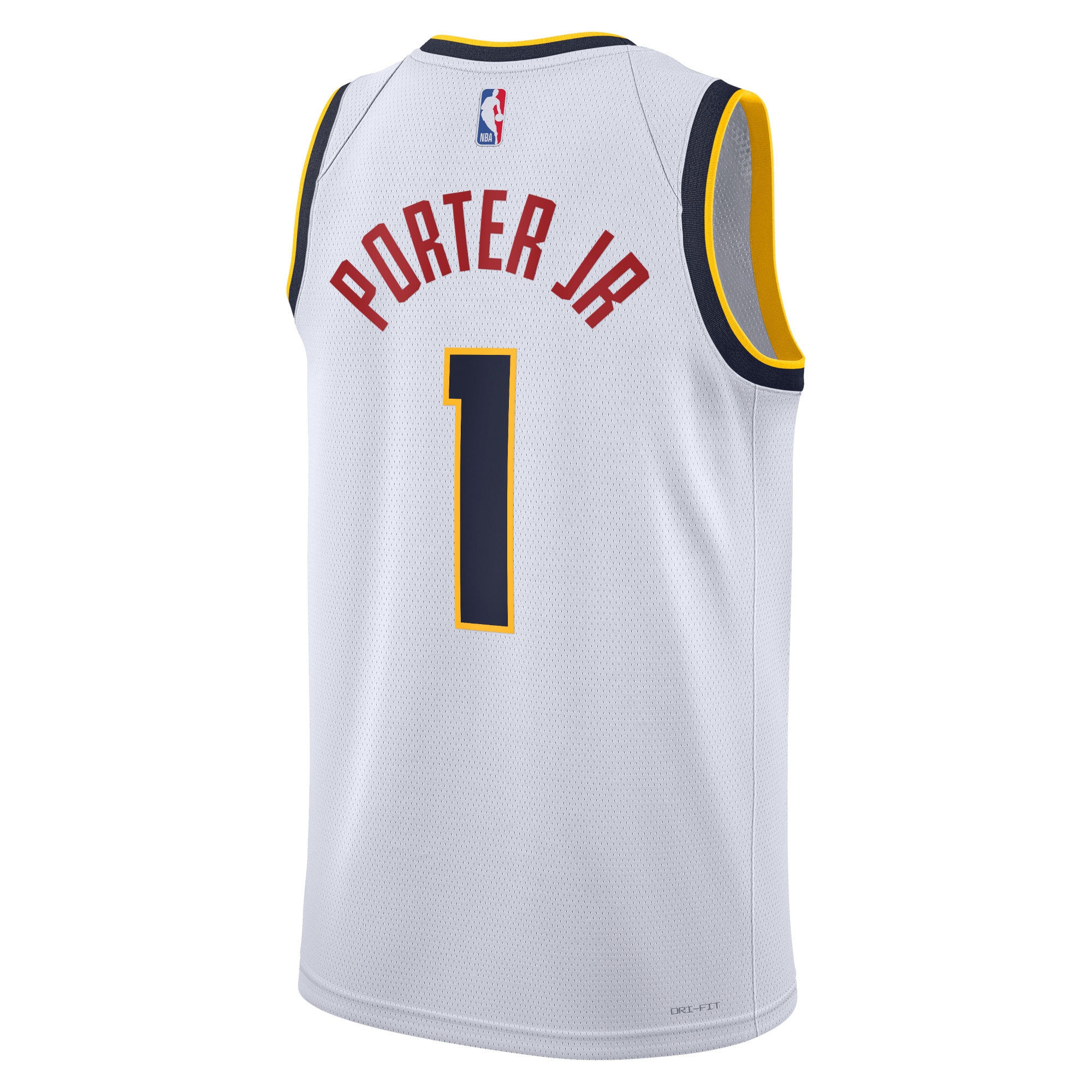 Alternative view of Denver Nuggets Association Edition Swingman Basketball Jersey - White - Michael Porter Jr. - Unisex - JS838 