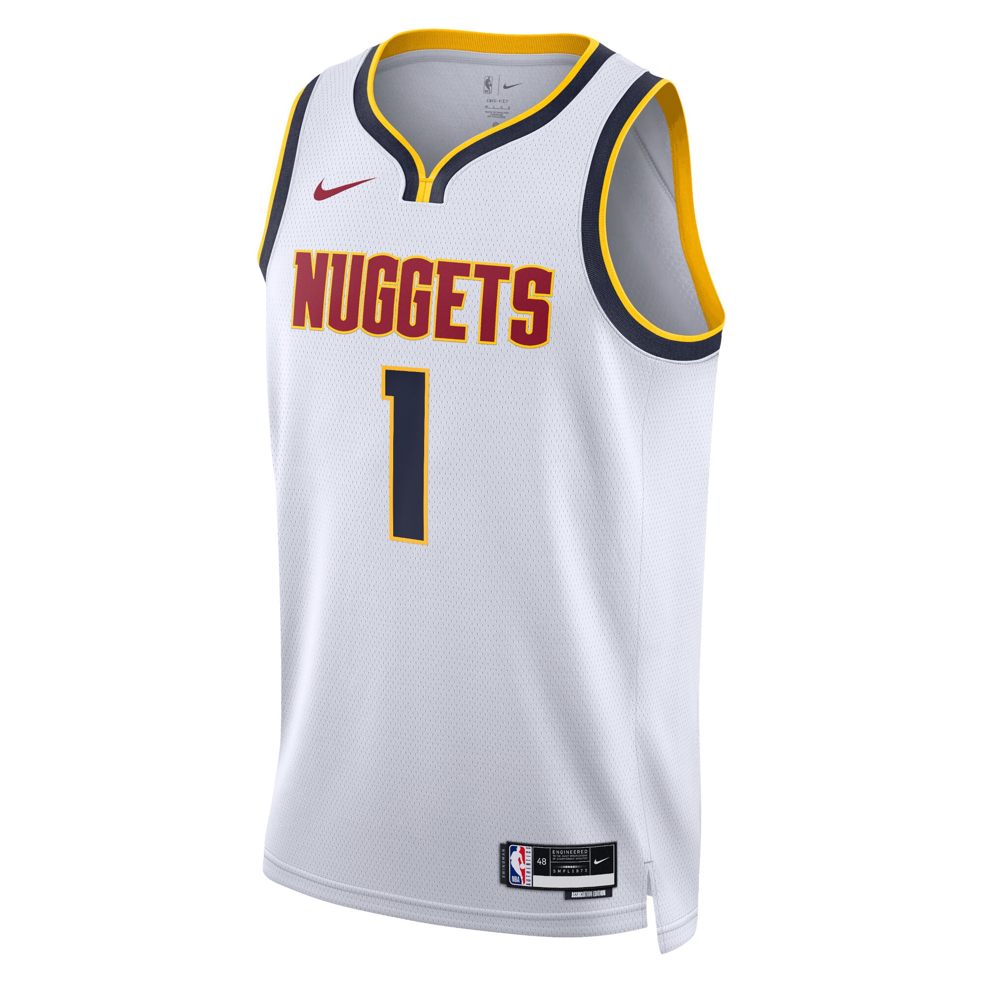 Denver Nuggets Association Edition Swingman Basketball Jersey - White - Michael Porter Jr. - Unisex - JS838 