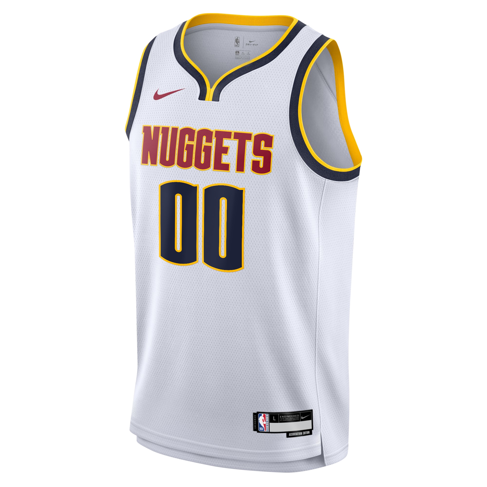 Alternative view of Denver Nuggets Association Swingman Basketball Jersey - Custom - Youth - JS550 